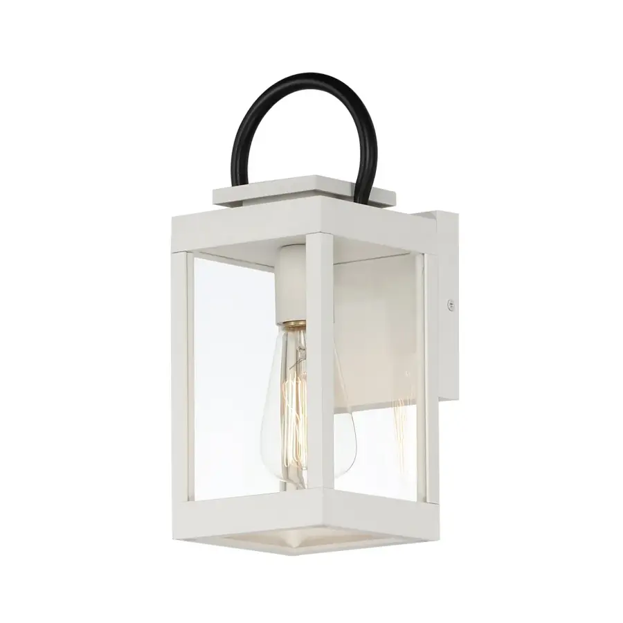 Nassau Vivex Outdoor Wall Lantern in White/Black