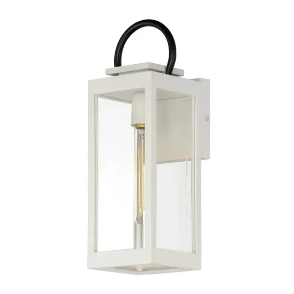 Nassau Vivex Outdoor Wall Lantern in White/Black