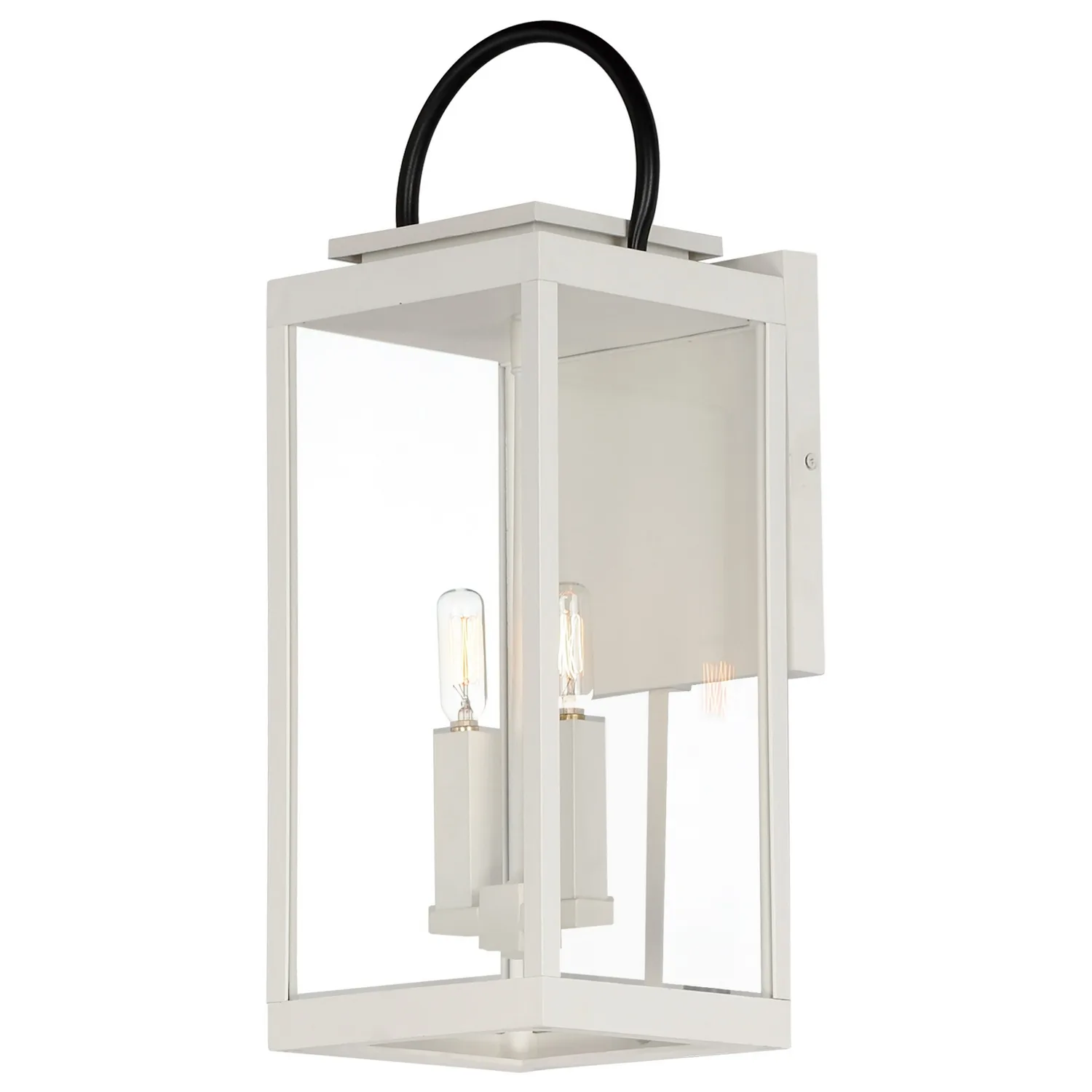 Nassau Vivex One Light Outdoor Wall Lantern in White / Black