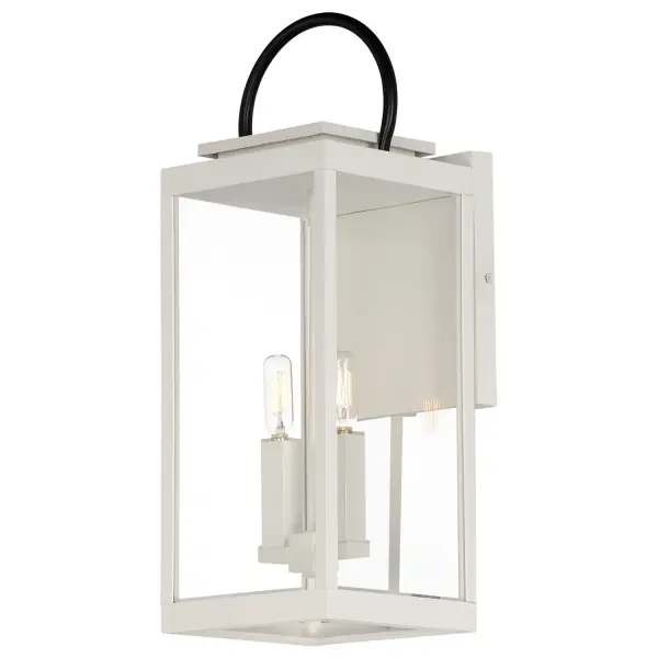 Nassau Vivex Outdoor Wall Lantern in White/Black