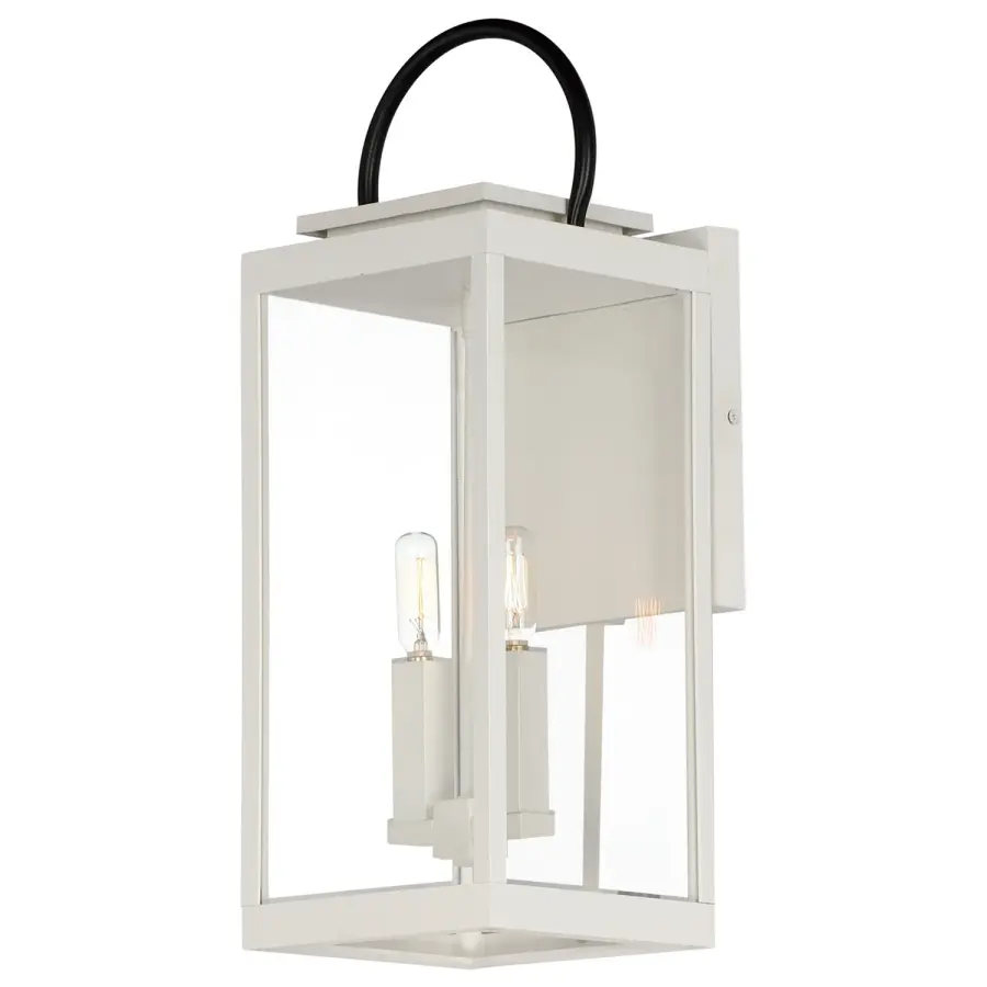 Nassau Vivex Outdoor Wall Lantern in White/Black