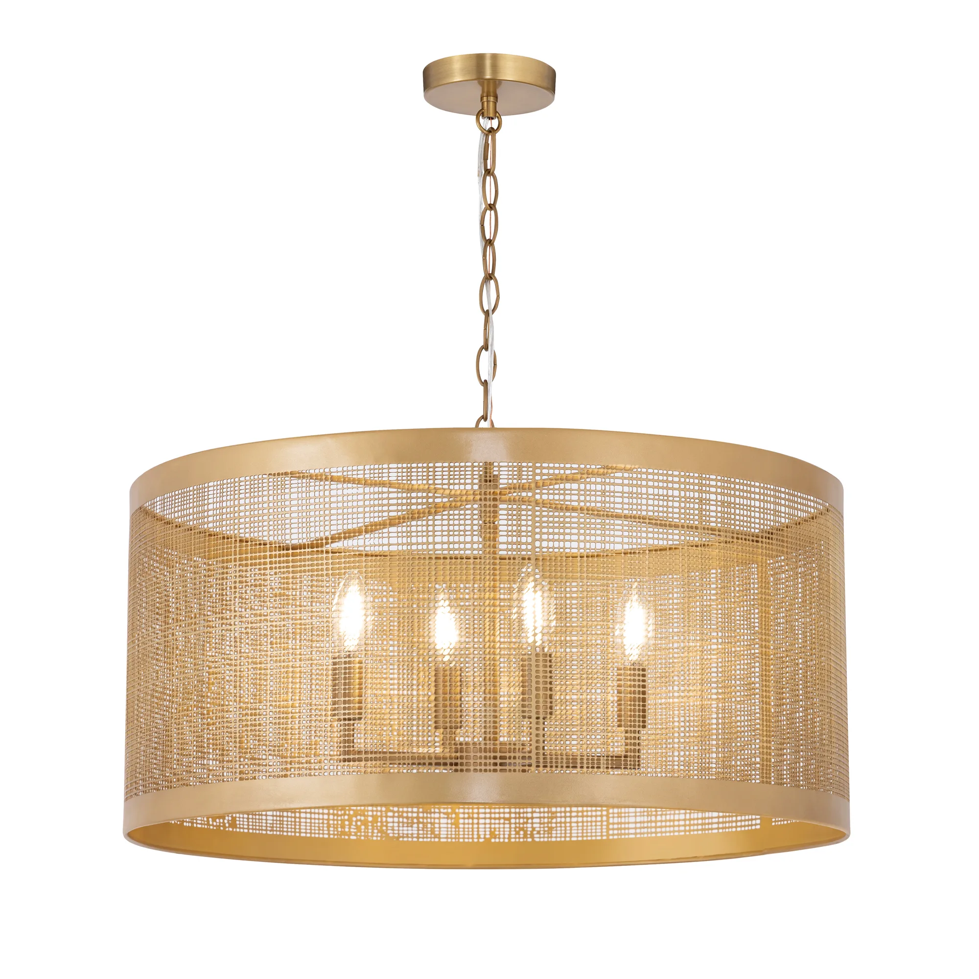 Hatcher Four Light Pendant in Gold