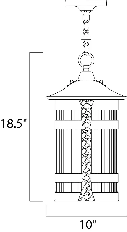 Old World styling in a durable die cast aluminum finished in Anthracite creates a forged iron look with a modern twist. The rustic look of the metal contrasts nicely with the light effect of the ribbed Constellation glass. - alternate view