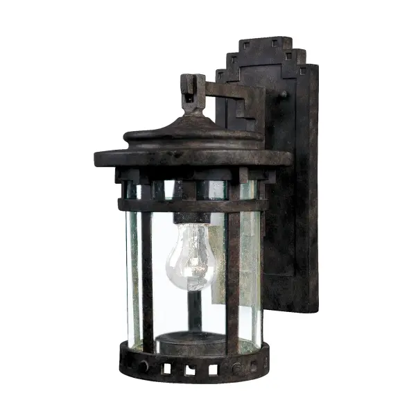 Santa Barbara Cast is a transitional style collection from Maxim Lighting International in Sienna finish with Seedy glass.