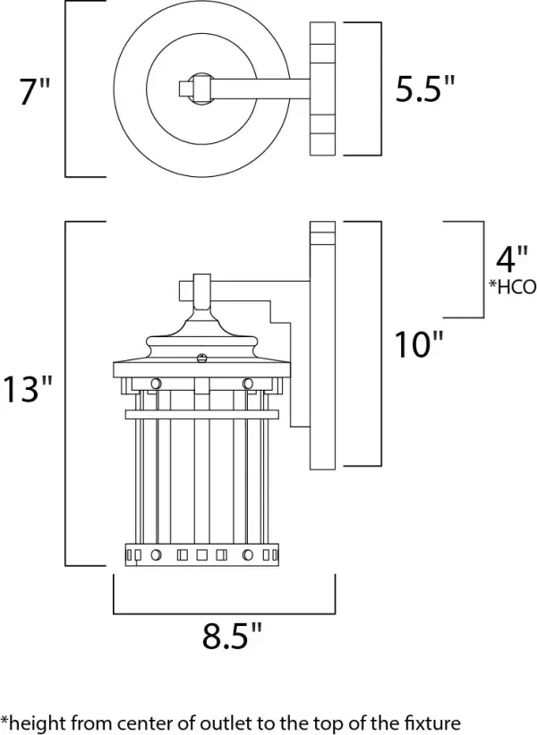 Santa Barbara Cast is a transitional style collection from Maxim Lighting International in Sienna finish with Seedy glass. - alternate view