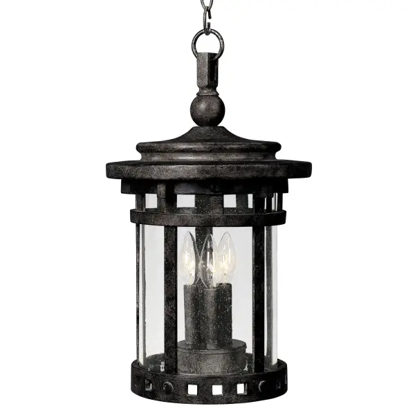 Santa Barbara Cast is a transitional style collection from Maxim Lighting International in Sienna finish with Seedy glass.
