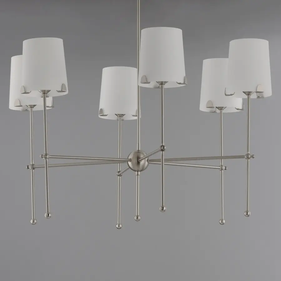 Huntington 6-Light Chandelier in Satin Nickel - Image 2