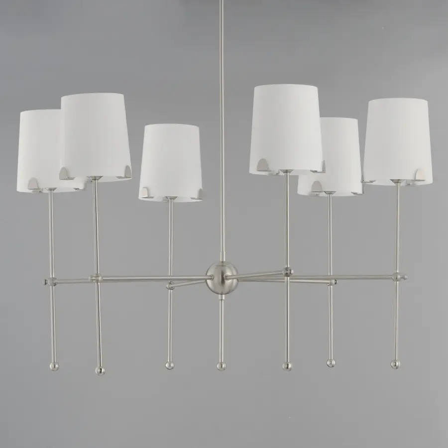 Huntington 6-Light Chandelier in Satin Nickel - Image 4