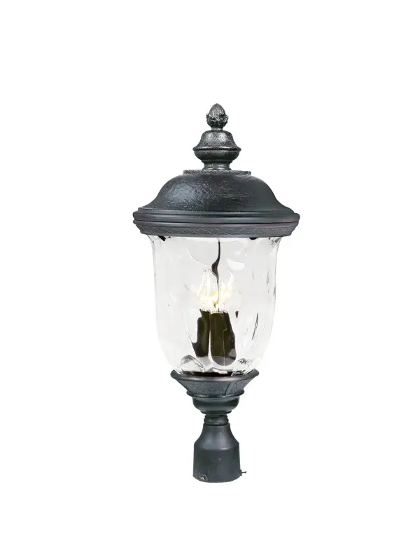 Carriage House DC is a traditional, early American style collection from Maxim Lighting International in Oriental Bronze finish with Water Glass glass.