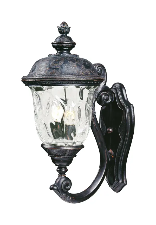 Carriage House DC is a traditional, early American style collection from Maxim Lighting International in Oriental Bronze finish with Water Glass glass.