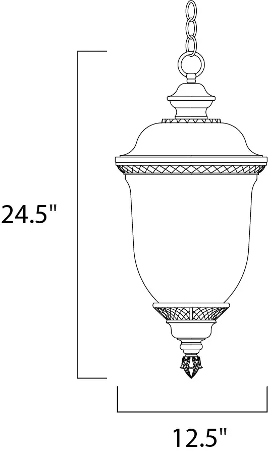 Carriage House DC is a traditional, early American style collection from Maxim Lighting International in Oriental Bronze finish with Water Glass glass. - alternate view