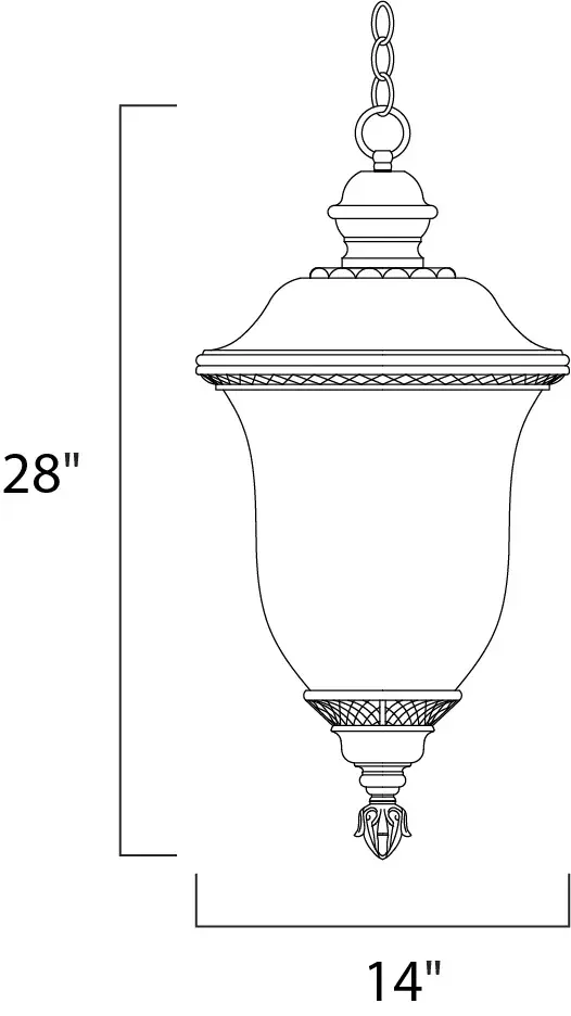 Carriage House DC is a traditional, early American style collection from Maxim Lighting International in Oriental Bronze finish with Water Glass glass. - alternate view