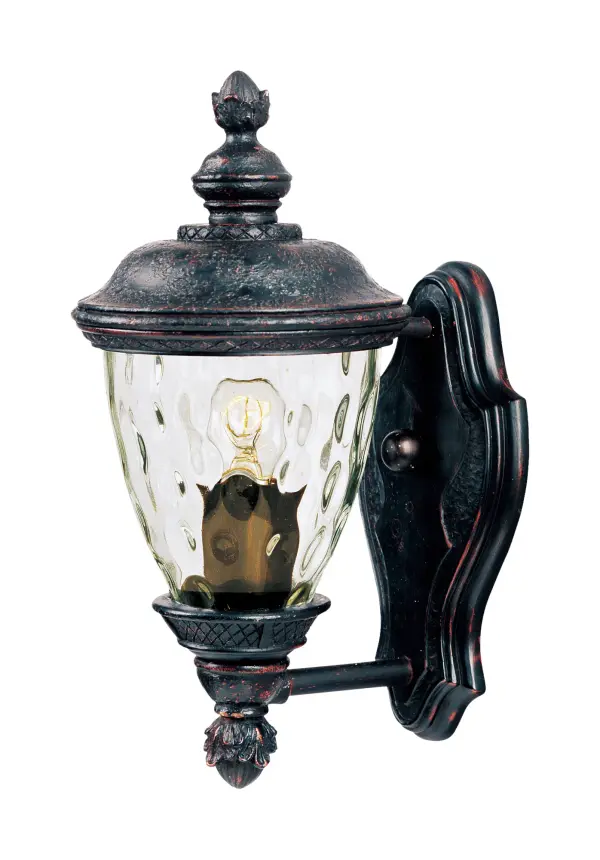 Carriage House DC is a traditional, early American style collection from Maxim Lighting International in Oriental Bronze finish with Water Glass glass.
