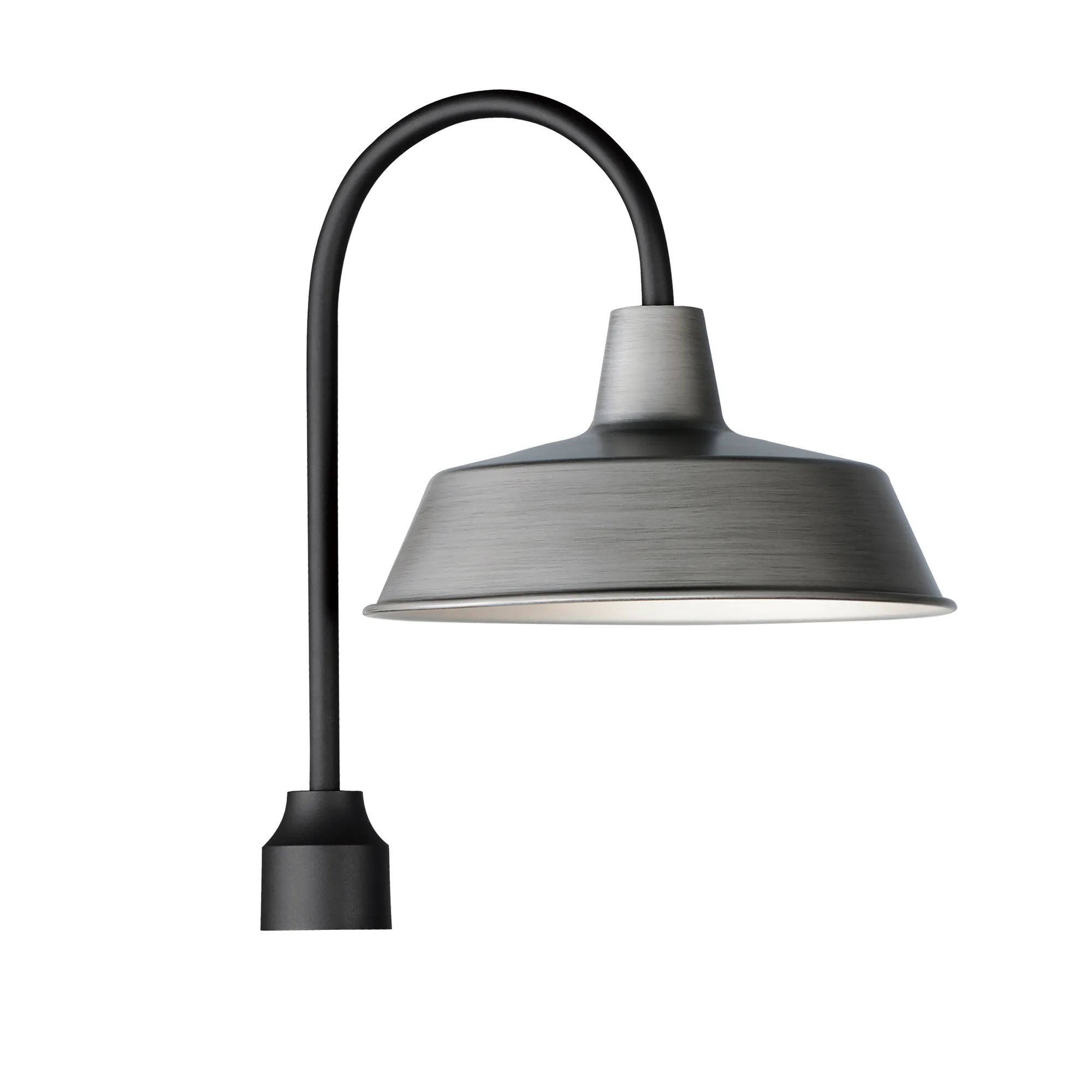 Pier M One Light Post Lantern in Weathered Zinc/Black