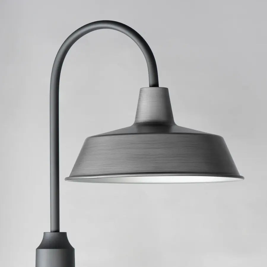 Pier M One Light Post Lantern in Weathered Zinc/Black - Image 2