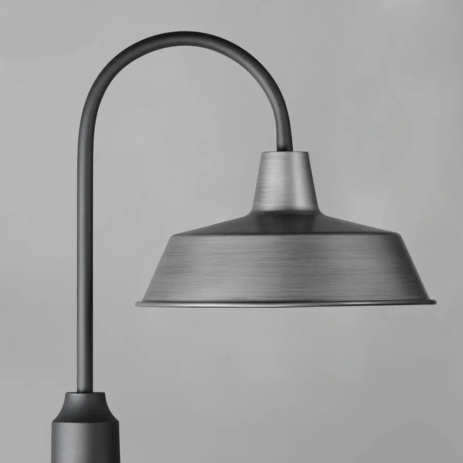 Pier M One Light Post Lantern in Weathered Zinc/Black - Image 3