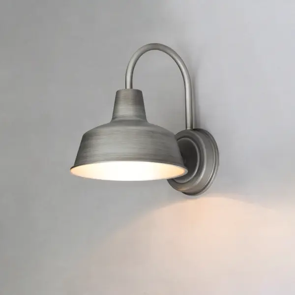 Pier M Outdoor Wall Lantern in Weathered Zinc - Image 2