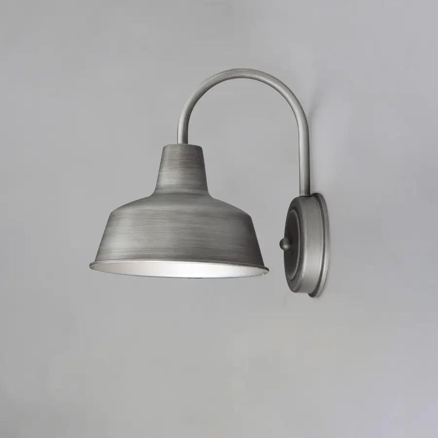 Pier M Outdoor Wall Lantern in Weathered Zinc - Image 4
