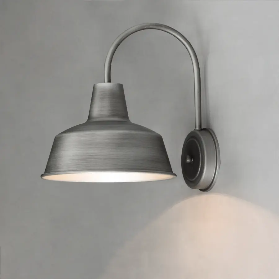 Pier M One Light Outdoor Wall Lantern in Weathered Zinc - Image 4