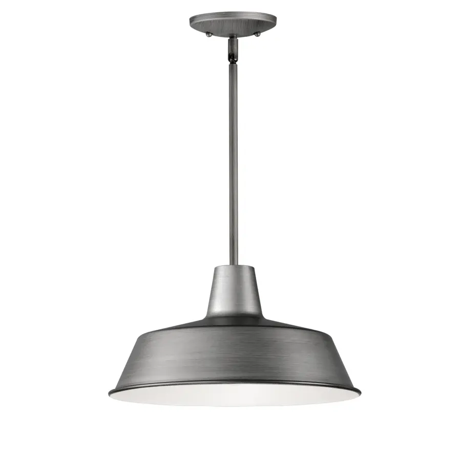 Pier M One Light Pendant in Weathered Zinc - Image 1