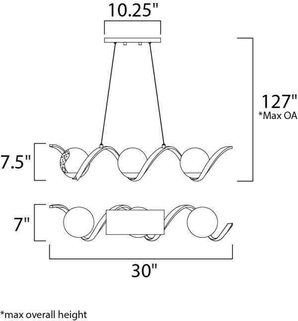 Curlicue-Multi-Light Pendant - Image 4