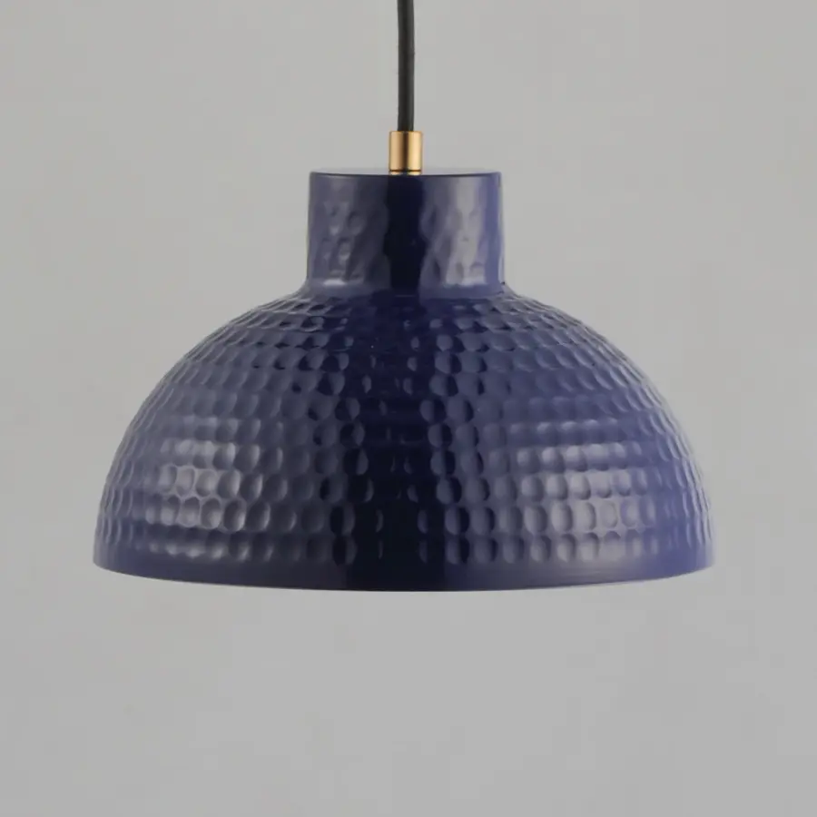 Rockport One Light Pendant in Glossy Navy / Natural Aged Brass - Image 4