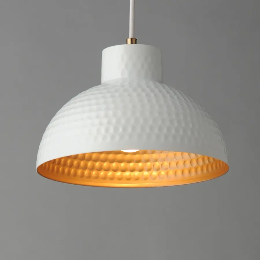 Rockport One Light Pendant in White/Natural Aged Brass - Image 3