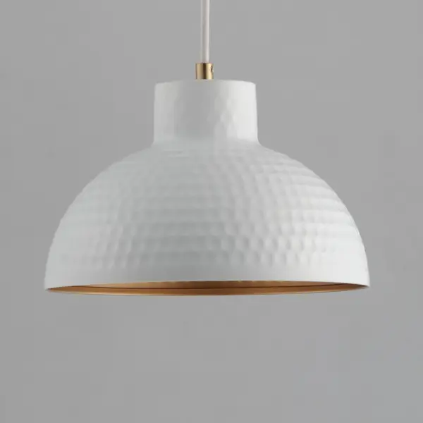 Rockport One Light Pendant in White/Natural Aged Brass - Image 4