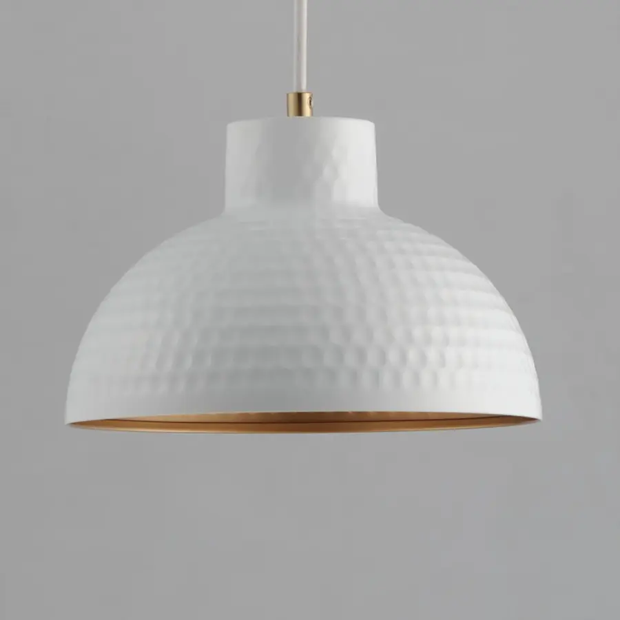 Rockport One Light Pendant in White/Natural Aged Brass - Image 4