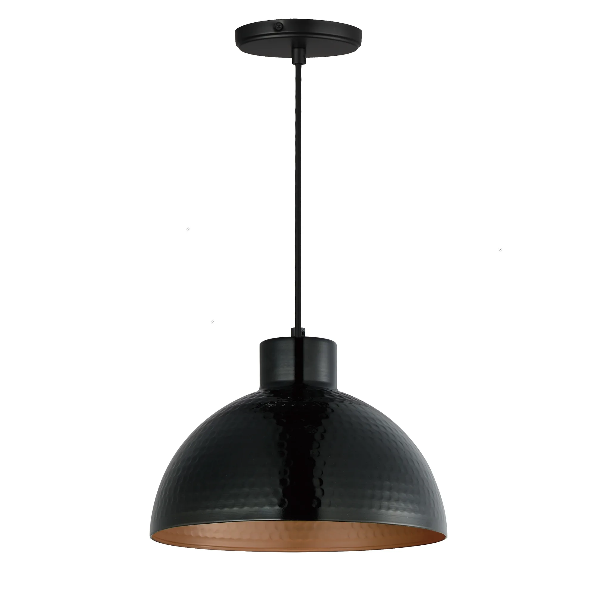 Rockport One Light Pendant in Black / Antique Copper