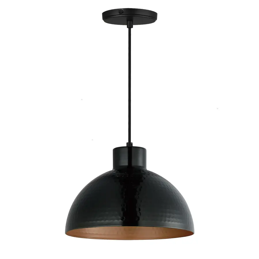 Rockport One Light Pendant in Black / Antique Copper - Image 1