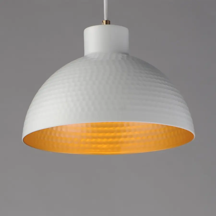 Rockport One Light Pendant in White/Natural Aged Brass - Image 2