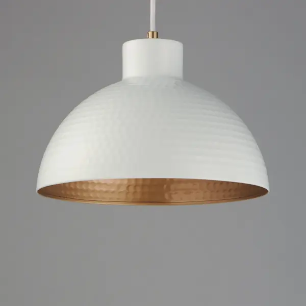 Rockport One Light Pendant in White/Natural Aged Brass - Image 3