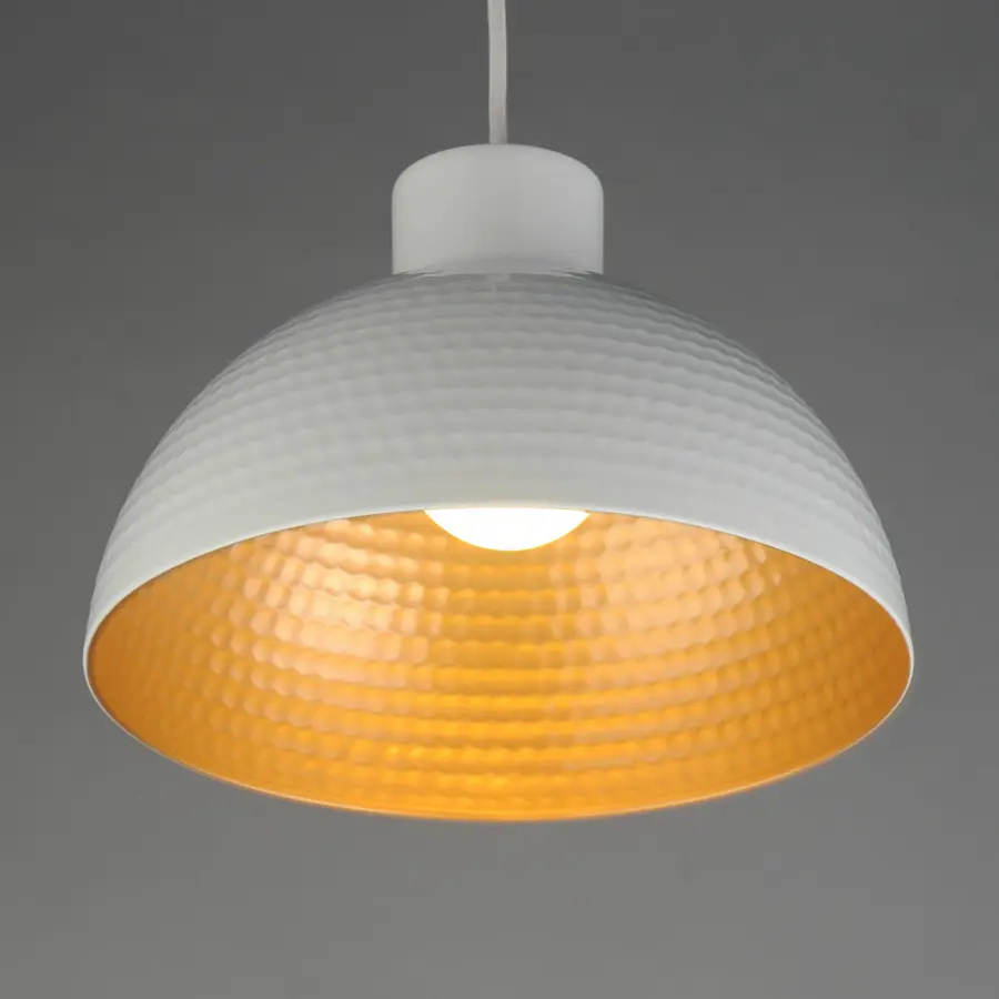 Rockport One Light Pendant in White/Natural Aged Brass - Image 4