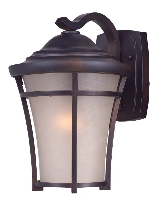 This transitional design in Die Cast aluminum has a remarkable price point. Finished in Copper Oxide with a hand painted Lace glass and two lamping options of both fluorescent and incandescent versions available. Adds additional energy savings and long life.