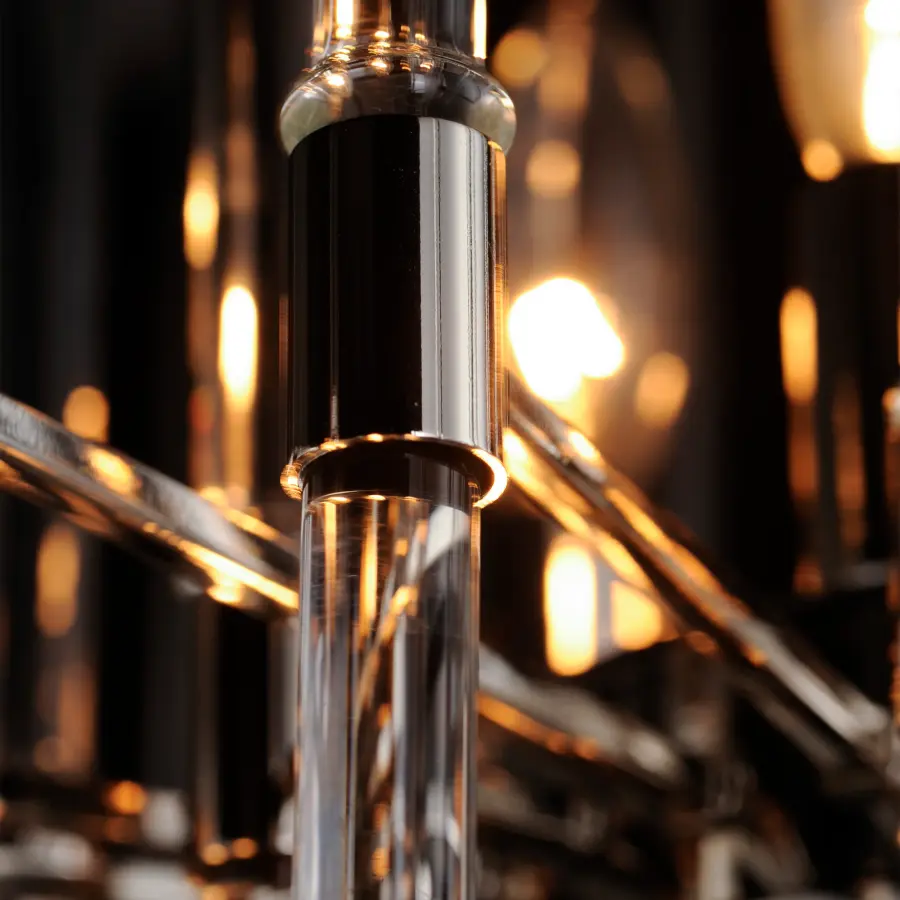 Divine Eight Light Chandelier in Polished Nickel - Image 2