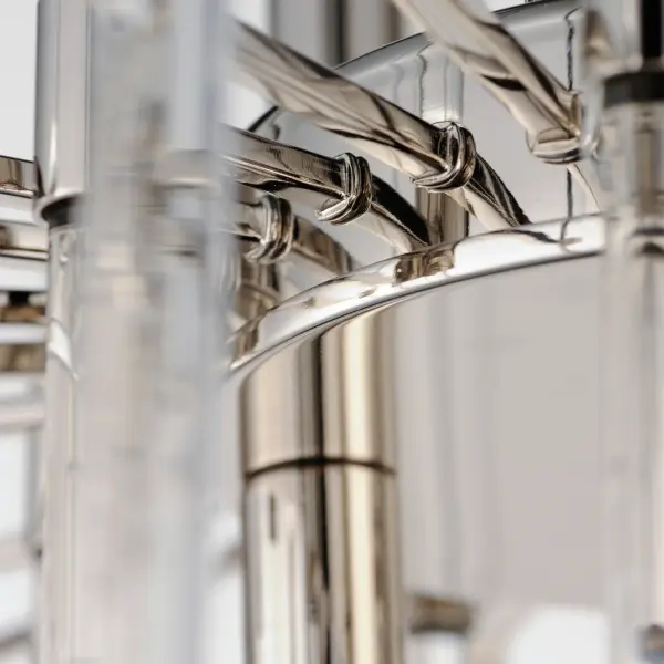 Divine Eight Light Chandelier in Polished Nickel - Image 4