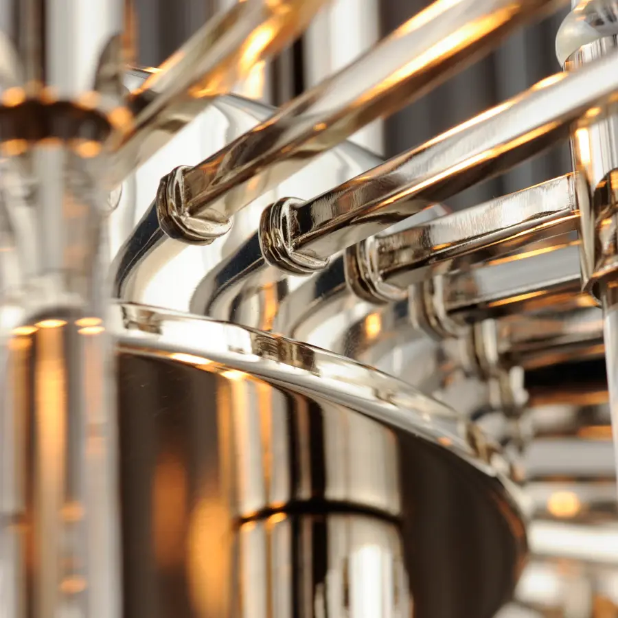 Divine Eight Light Pendant in Polished Nickel - Image 3