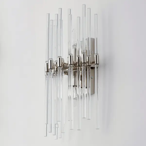 Divine Two Light Wall Sconce in Polished Nickel - Image 4