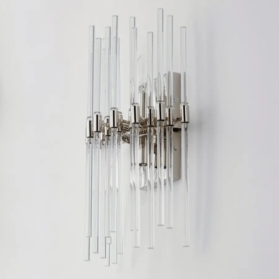 Divine Two Light Wall Sconce in Polished Nickel - Image 4