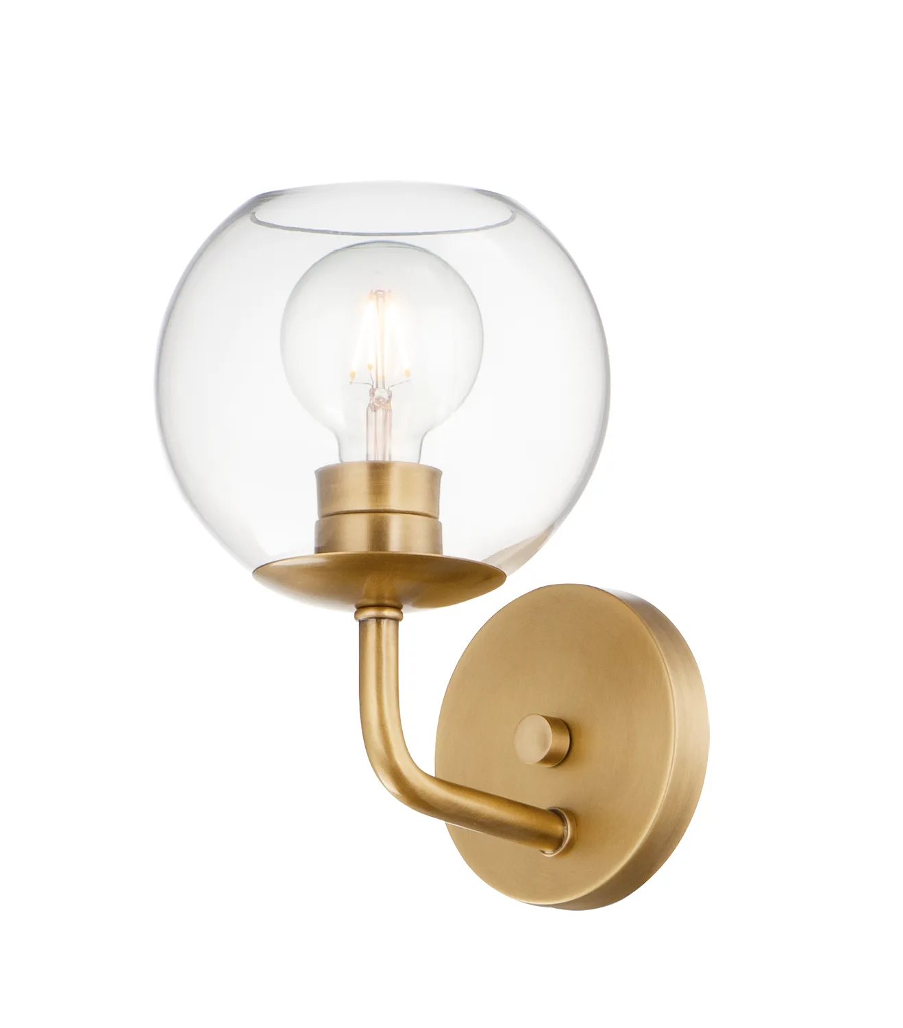 Branch One Light Wall Sconce in Natural Aged Brass