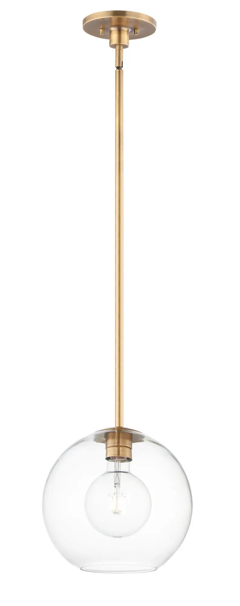 Branch One Light Pendant in Natural Aged Brass - Image 1