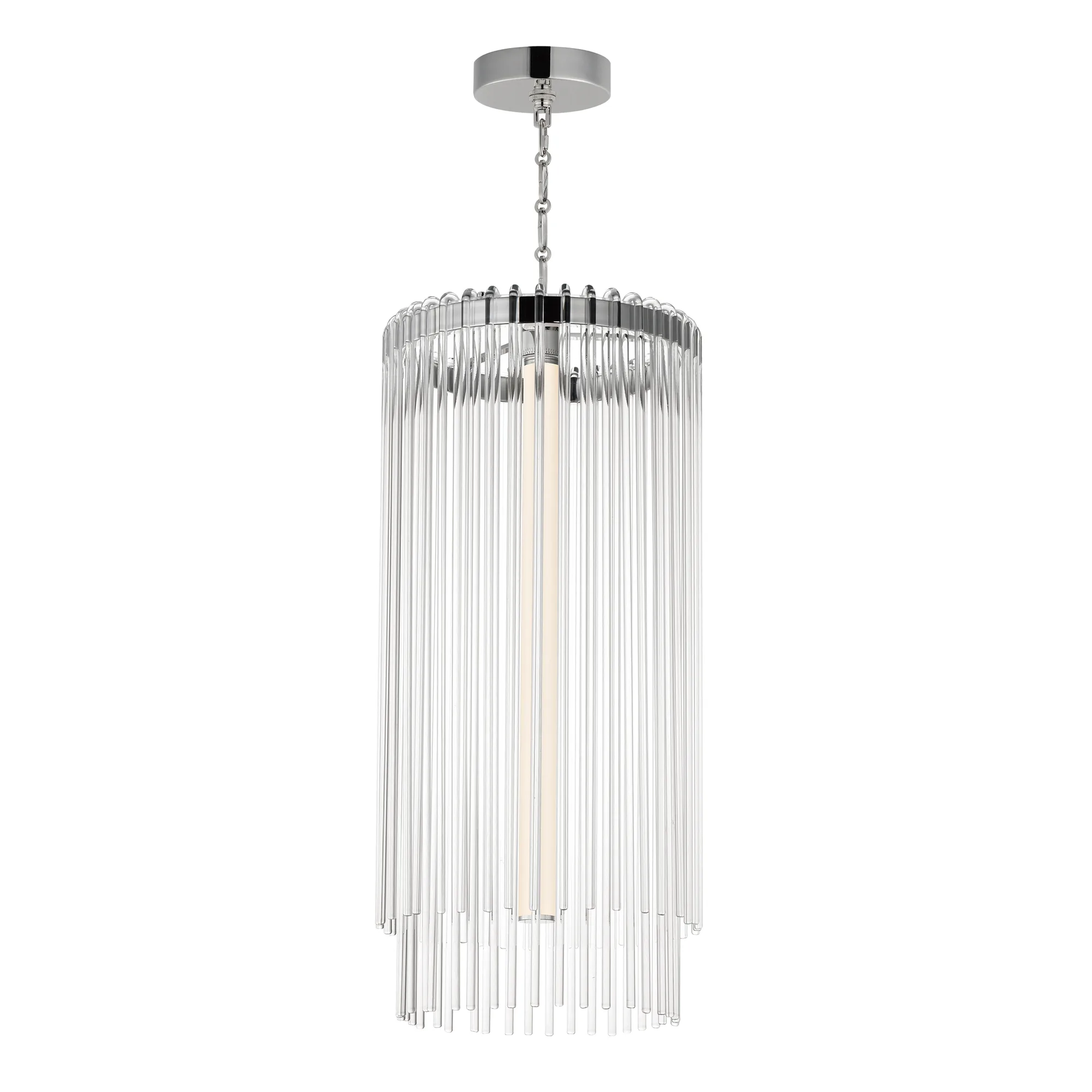 Jolie LED Foyer Pendant in Polished Nickel