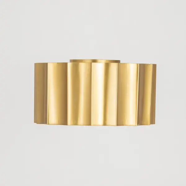 Allegra Two Light Flush Mount in Weathered Brass - Image 2