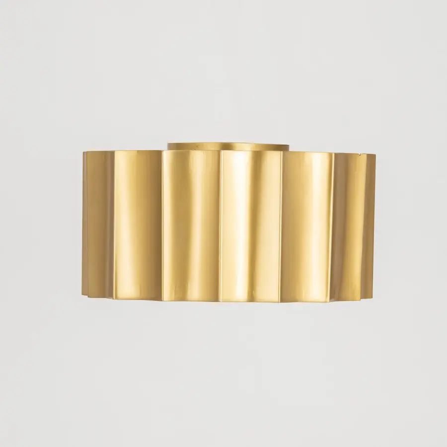 Allegra Two Light Flush Mount in Weathered Brass - Image 2