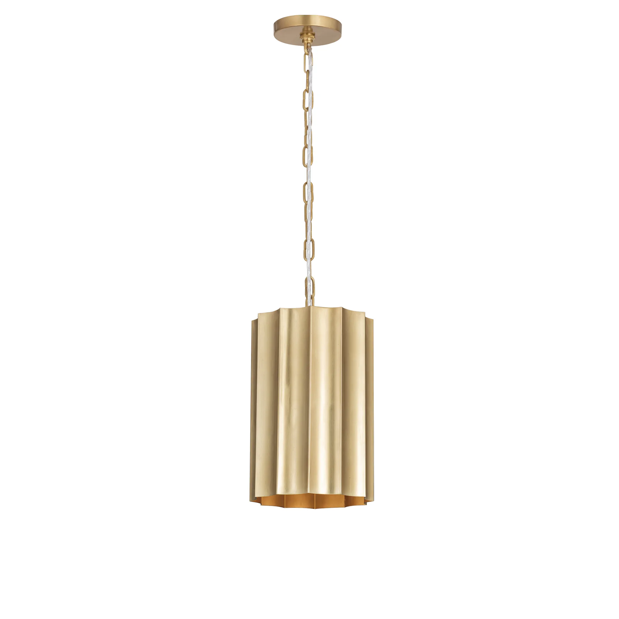 Allegra One Light Mini Pendant in Weathered Brass