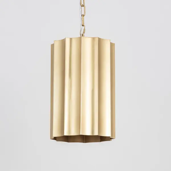 Allegra One Light Mini Pendant in Weathered Brass - Image 3