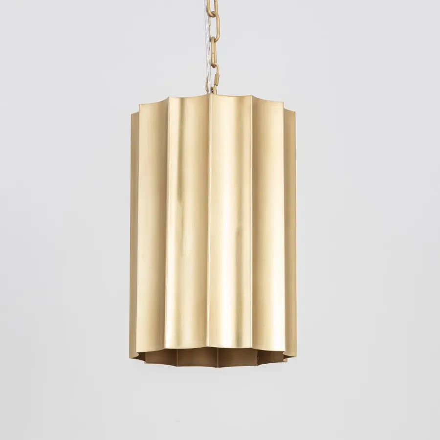 Allegra One Light Mini Pendant in Weathered Brass - Image 3