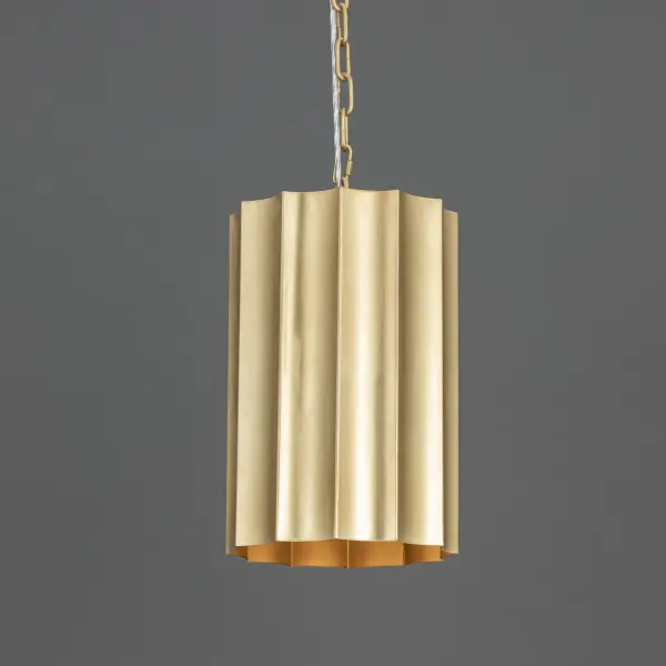 Allegra One Light Mini Pendant in Weathered Brass - Image 4