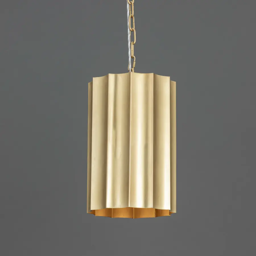 Allegra One Light Mini Pendant in Weathered Brass - Image 4